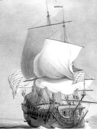 Navio espa&ntilde;ol de principios del XVIII