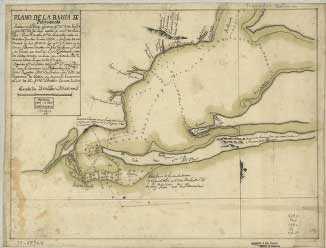 Plano de la bahia de Pensacola