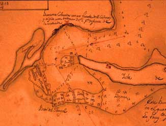 plano de la bahía de Pensacola