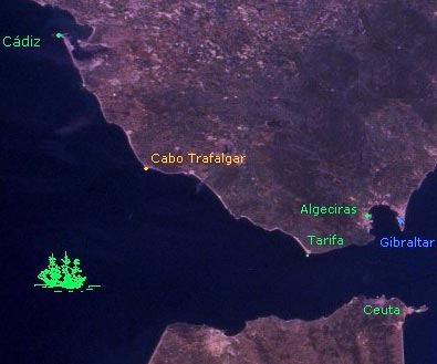 Imagen de sat&eacute;lite de la zona del combate.