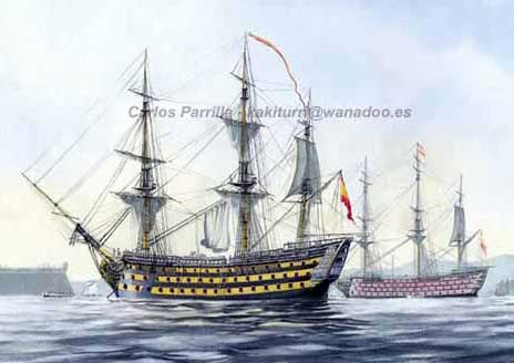 Nav&iacute;o de 112 ca&ntilde;ones Purisima Concepci&oacute;n