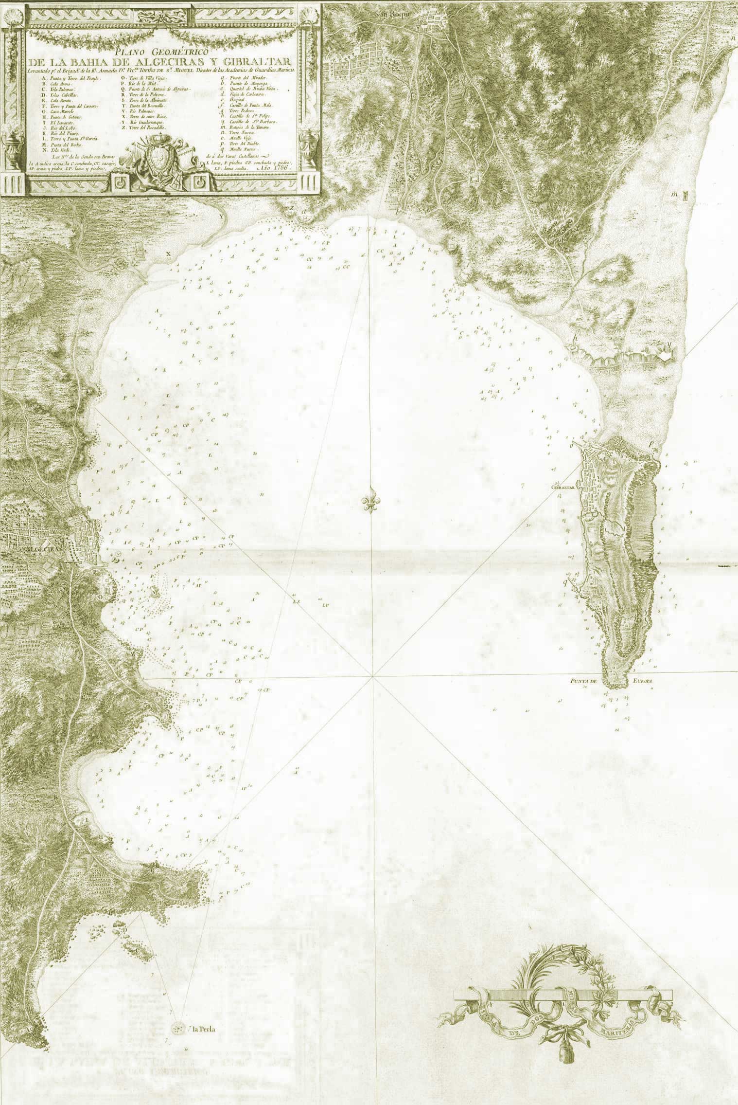 Plano de la bahía de Algeciras