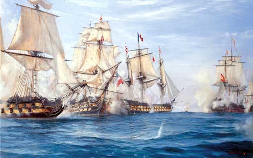 El Victory corta la línea atacando al navio de Villeneuve