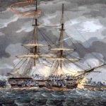 Apresamiento de un bergantín al ser abordado por botes