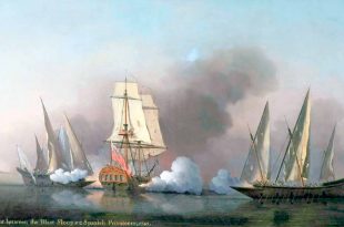 El HMS Blast apresado por los jabeques españoles San Juan Bautista y San Cristóbal