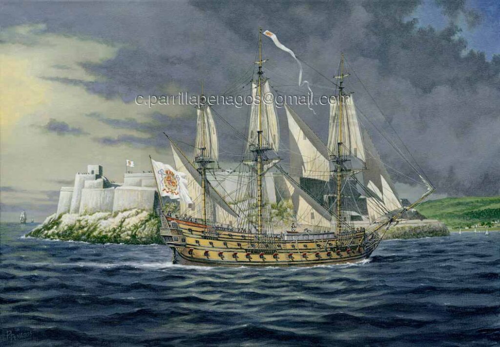 Arribo a la Habana, pintura de Carlos Parrilla