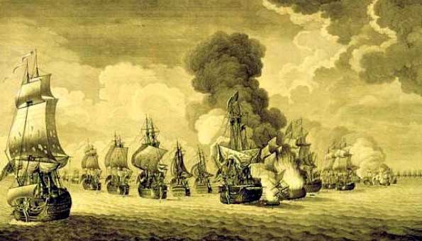 Batalla naval de Tolón, en 1744l