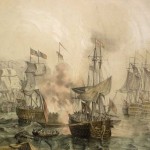 El navío Poder en la batalla naval de Sicié Batalla de Tolón o Sicié en 1744
