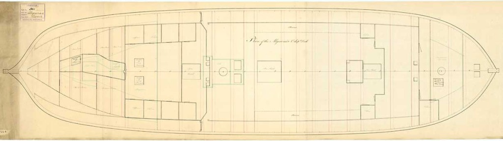 Plano de la bodega del navío Algeciras