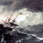 Buque en una tormenta. Situación similar a lo que pasó con el HMS Felix