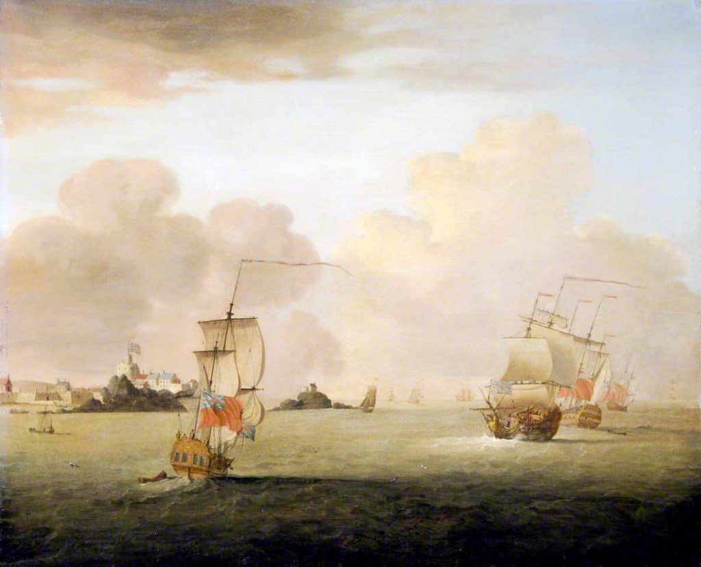 Buques británicos navegando.