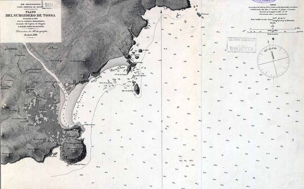 Plano del surgidero de Tossa: levantado en 1885