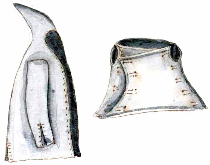 capotillo de color pardo y chamarreta blanca o colorada.