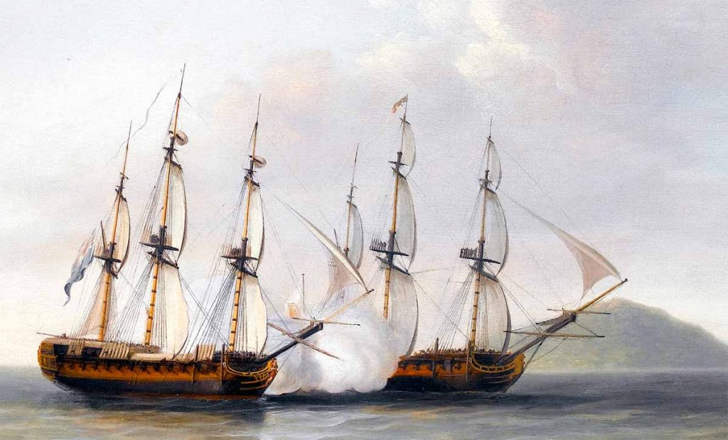 Combate de la fragata HMS Pearl contra la Fragata Santa Mónica el 14 de septiembre de 1779