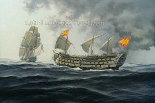 Pintura naval "De vuelta a casa", de Carlos Parrilla