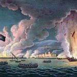 Los franceses pidiendo indemnizaciones por el saqueo de su escuadra Destrucción de la flota francesa de Tolón en 1793