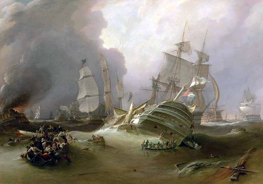 El día después de la batalla de Trafalgar