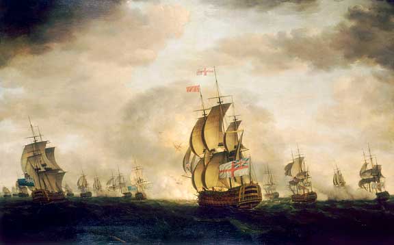 Escuadra británica navegando
