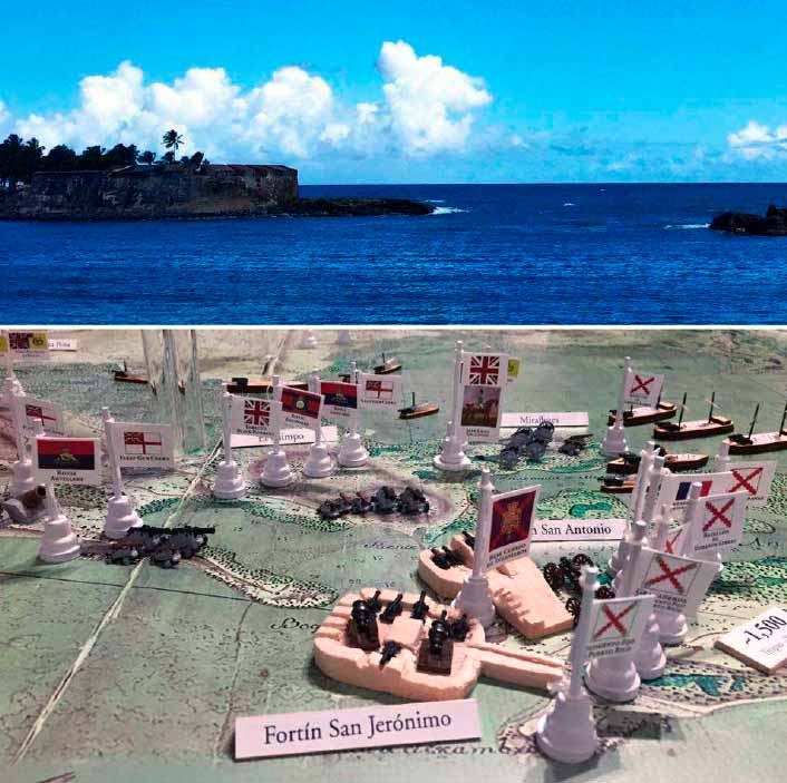 Fortín de San Gerónimo del Boquerón, San Juan de Puerto Rico (2016). Real Cuerpo de Ingenieros - siglo 18. Asedio Británico de San Juan en 1797. Diorama realizado para el Museo del Mar de San Juan, Puerto Rico.