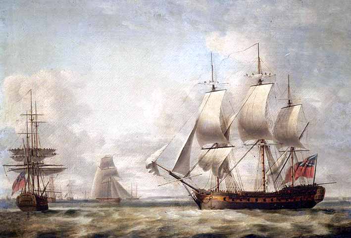 Fragata británica de 32 cañones similar a la HMS Lively