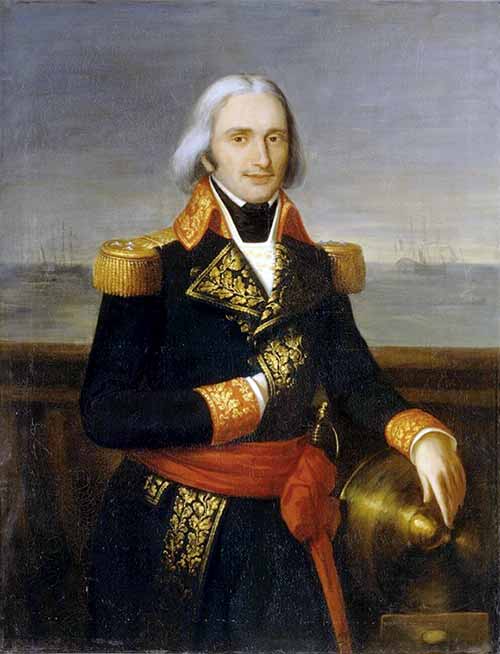 Retrato de François-Paul Brueys d'Aigalliers, comandante en jefe de la escuadra francesa en Aboukir. Anónimo. Museo de Versailles.