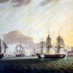 General Goddard, HMS Scepter y Swallow capturando un "Dutch East Indiamen", por Thomas Luny; Museo Marítimo Nacional de Londres.