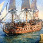 Orden de combate de la escuadra combinada en Trafalgar Navío Santísima Trinidad.