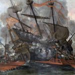 Combate naval de españoles y turcos