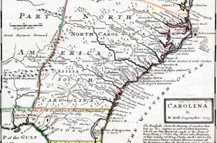 Mapa de Carolina en 1729.
