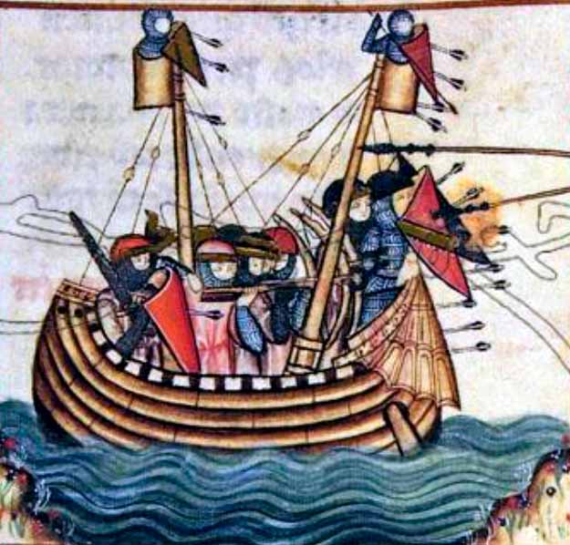 Marina castellana medieval atacando