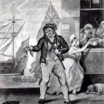 Marinero británico en puerto