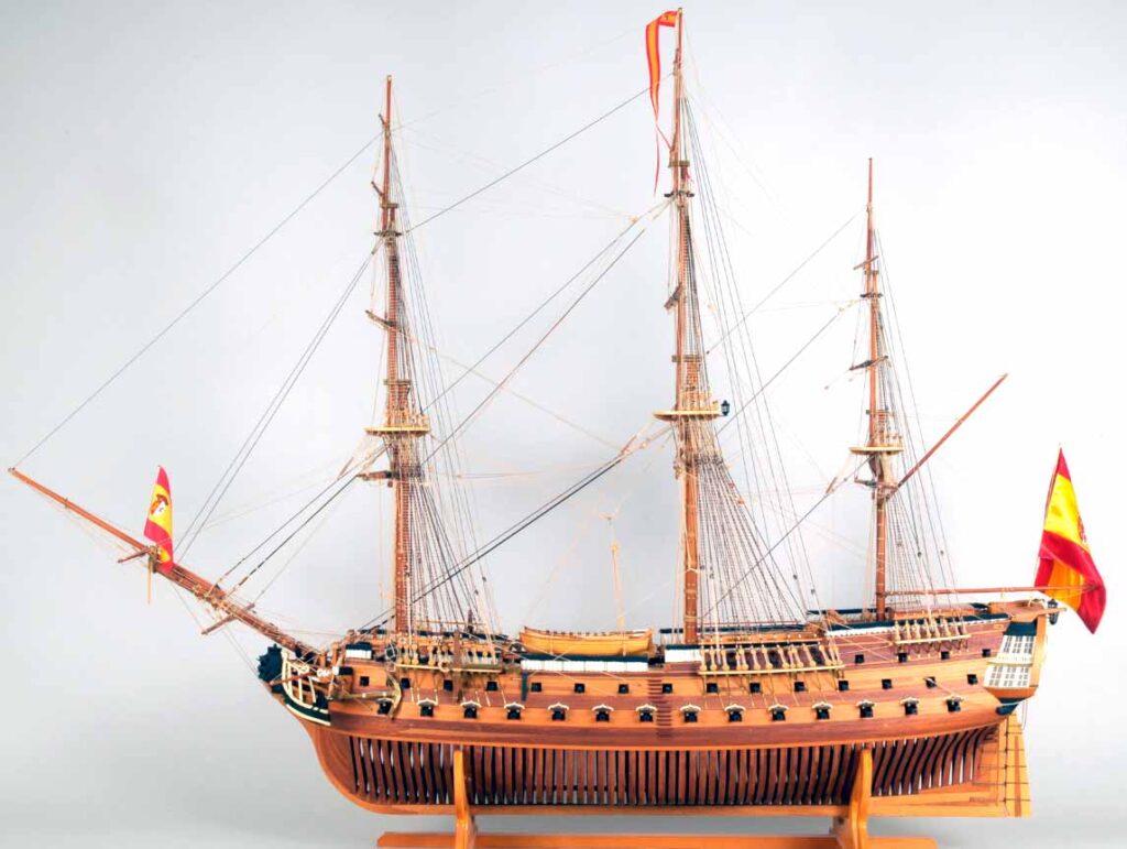 Modelo del San Telmo. Por Félix Moreno Sorli. Museo Naval de Madrid.