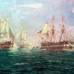 Primera Escuadra Nacional de Chile. Captura fragata María Isabel 1818, luego nombrada O'Higgins.