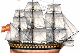 Navío Bahama, basado en una ilustración de Rafael Berenguer y Moreno de Guerra.