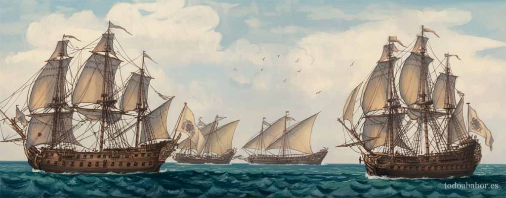 Recreación del grabado anterior. Ilustración de Todo a babor.
