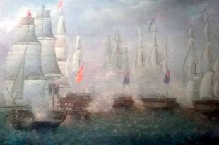 El navío "San Francisco de Asís" contra cuatro fragatas británicas.