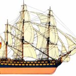 Navío San Telmo. Ilustración de Rafael Berenguer y Moreno de Guerra.