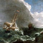 Buques navegando en una tormenta