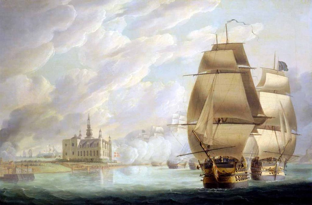 Nelson forzando el "Passage of the Sound", 30 de marzo de 1801.