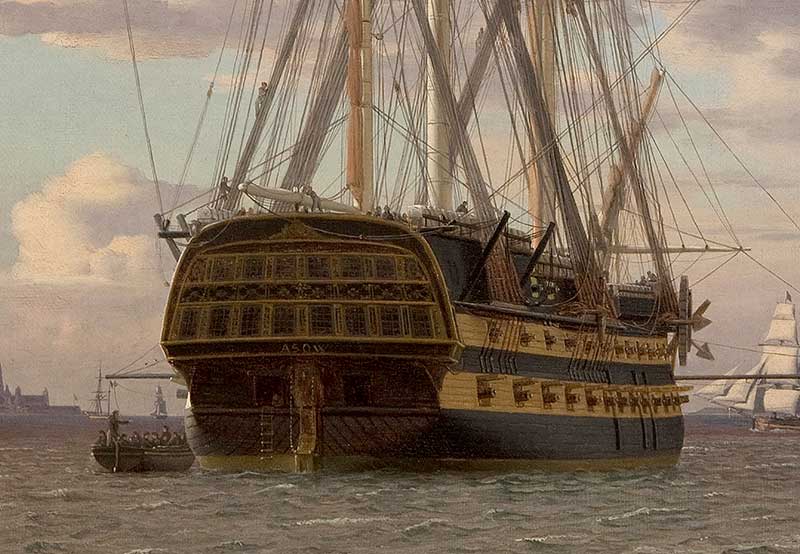 Pintura de un navío de línea ruso