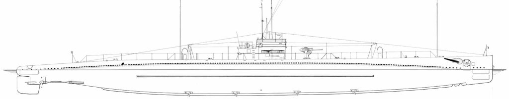 Plano de perfil del submarino C 3