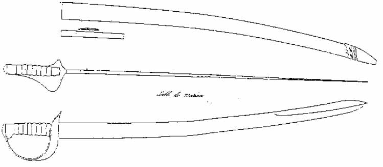 "Sable de marina" en la obra: "Artillería, acero y armas blancas" (1850)