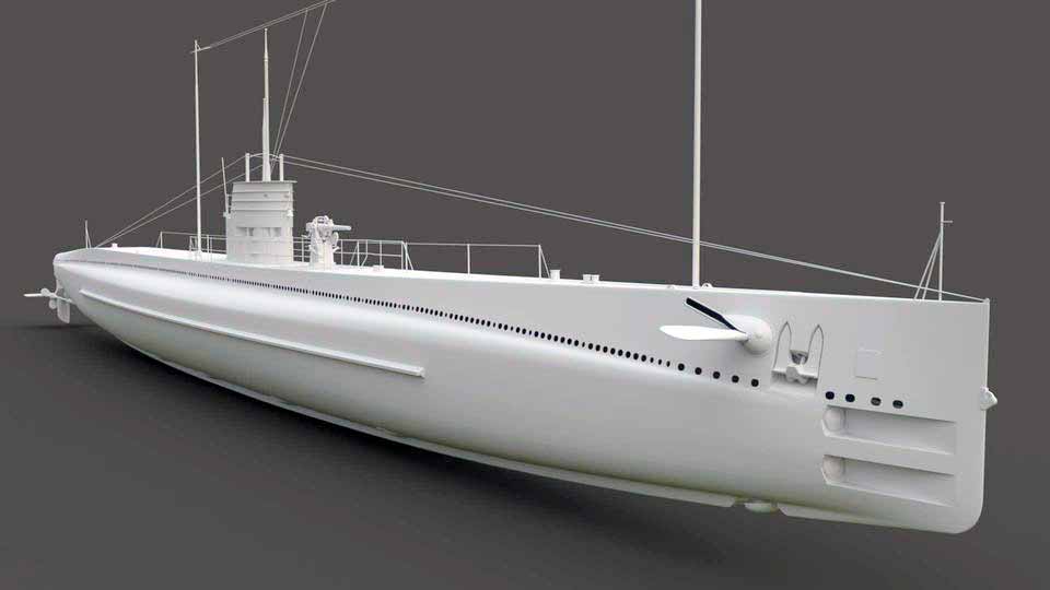 Modelo digital del submarino español C 3.
