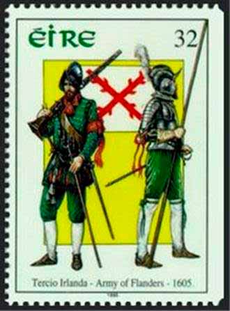Un sello conmemorativo del 'Tercio Irlanda' 