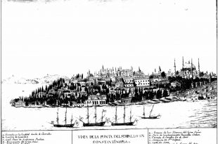 Vista de la ciudad de Constantinopla y de la escuadra de Gabriel de Aristizábal en su viaje de 1784