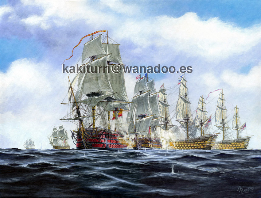 Pintura de Carlos Parrilla. Trafalgar